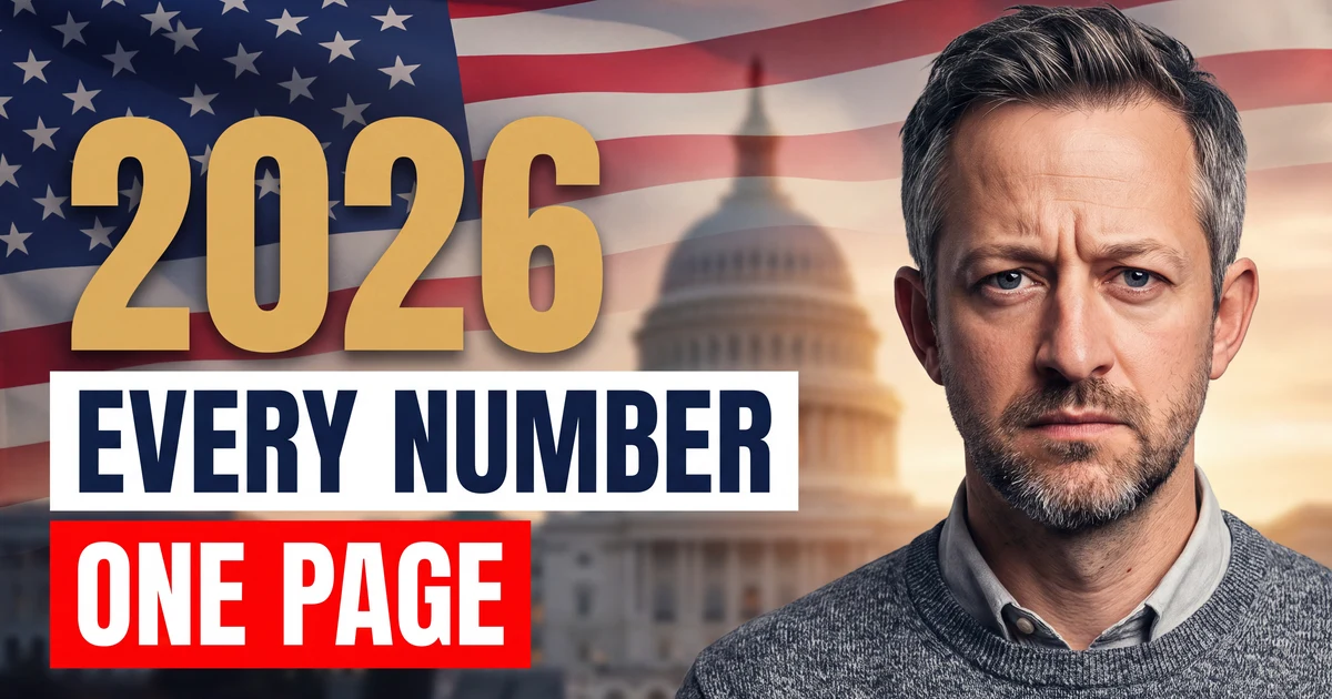 2026 senior money numbers: every federal threshold on one page